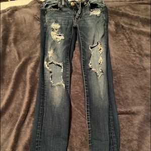 American Eagle super stretch ripped jeans